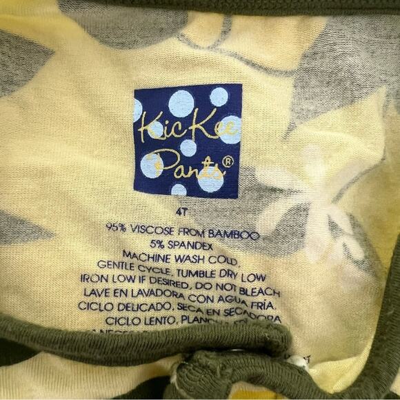 Kickee Pants Print Ruffle Tank Romper in Lime Blossom Lemon Tree yellow green - Picture 3 of 4